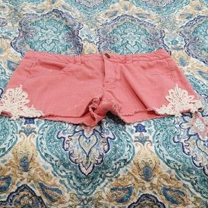 Love fire coral shorts